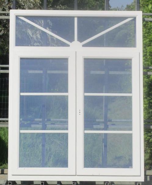 pvc raam , chassis , venster , kozijn 140 x 180 creme 9001, Doe-het-zelf en Bouw, Raamkozijnen en Schuifdeuren, Inclusief glas