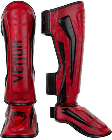 Venum Muay Thai Kickboks Scheenbeschermers Elite Rood Camo beschikbaar voor biedingen