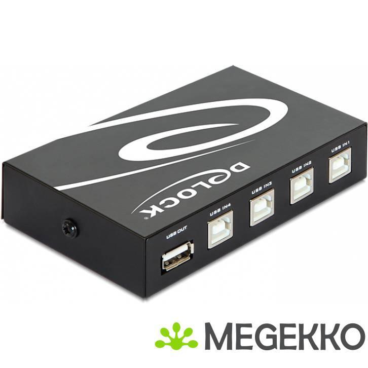 Delock 87634 Switch USB 2.0 4 poort handleiding, Computers en Software, Netwerk switches, Nieuw, Verzenden