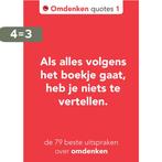 Omdenken quotes 1 9789083293103 Berthold Gunster, Boeken, Verzenden, Zo goed als nieuw, Berthold Gunster