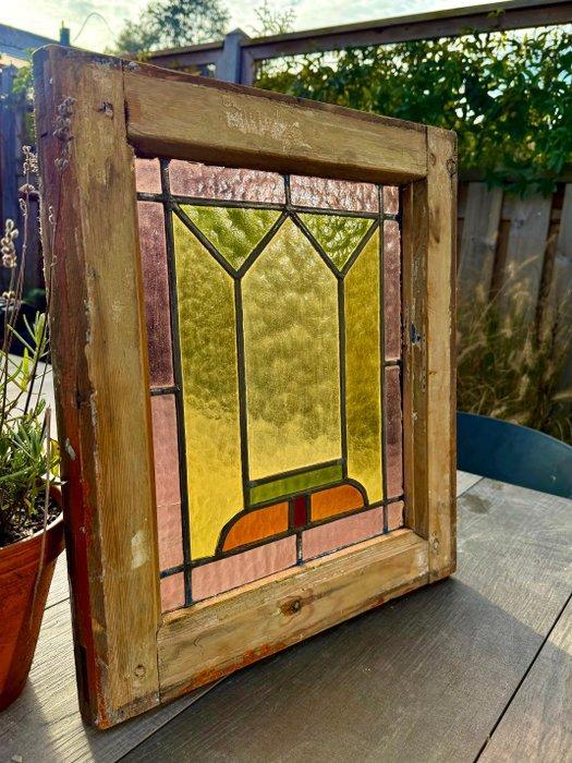 Art Nouveau Glas-in-loodraam - 1910-1920 - Amsterdam, Antiek en Kunst, Kunst | Designobjecten