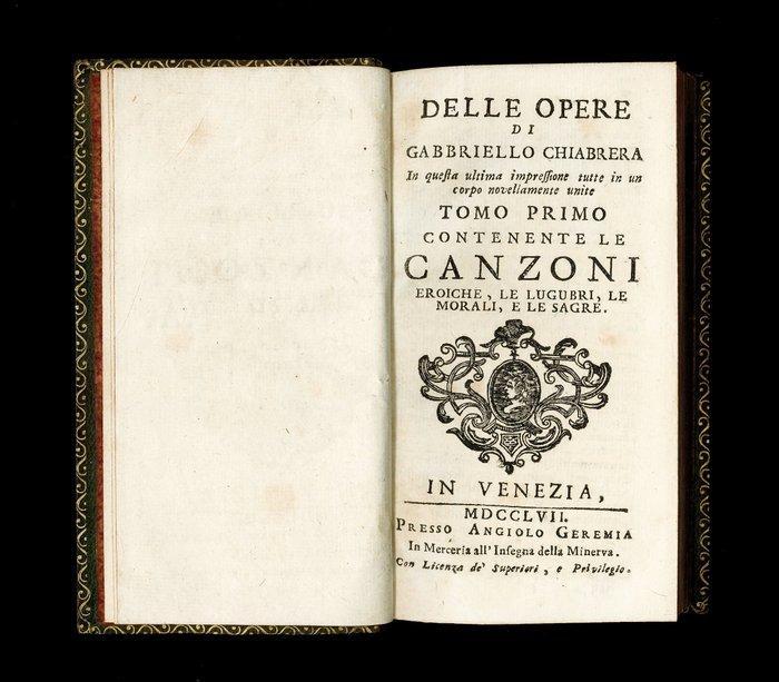 Gabriello Chiabrera (1552-1638) - Delle opere di Gabbriello, Antiek en Kunst, Antiek | Boeken en Manuscripten