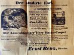 Ernst Renz - Der studierte Esel - Zirkus-Plakat mit 2