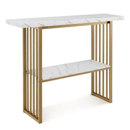 Tweedekans | Coast 2 Niveaus Console -tabel met marmeren, Huis en Inrichting, Tafels | Salontafels, Ophalen of Verzenden