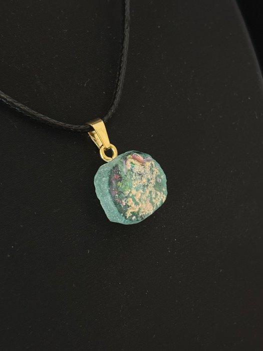 Oud-Romeins Glazen kraal Modern String Necklace (Zonder, Handtassen en Accessoires, Antieke sieraden