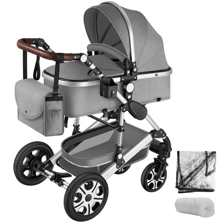 tectake Combi-kinderwagen Mats, opvouwbaar, 5-puntsgordel -, Kinderen en Baby's, Kinderwagens en Combinaties, Verzenden