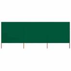 vidaXL Windscherm 3-panelen 400x80 cm stof groen, Verzenden, Nieuw