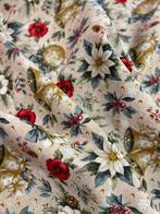 Allegro kerststof met klokken en sterren - Textiel - 280 cm, Nieuw