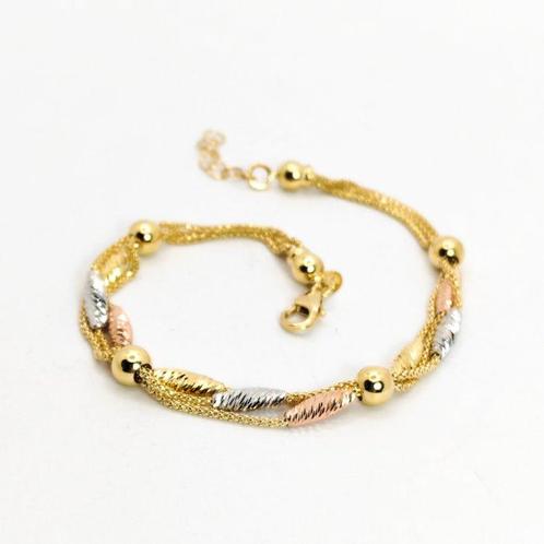 Armband - 18 karaat Geel goud, Witgoud, Handtassen en Accessoires, Armbanden