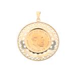 Gouden hanger van 10 gulden munt Koning Willem De Derde 1875, Ophalen of Verzenden, Gebruikt, Goud, Overige merken
