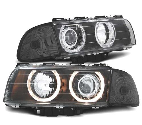 PHARES BMW SÉRIE 7 E38 94-98 ANGEL EYES HALOGÈNE FOND NOIR, Auto-onderdelen, Verlichting, Verzenden
