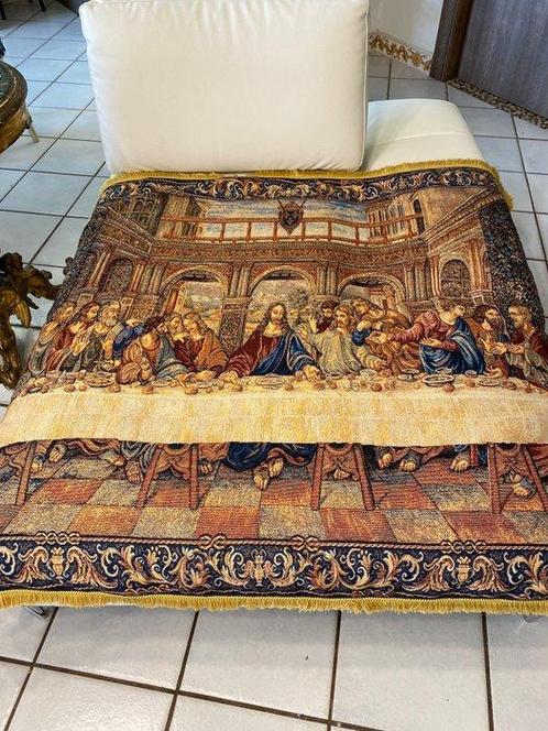 San Leucio exclusief damast zijden plaid - laatste avondmaal, Antiek en Kunst, Antiek | Boeken en Manuscripten