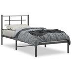 vidaXL Cadre de lit métal avec tête de lit noir 90x190, Neuf, Verzenden