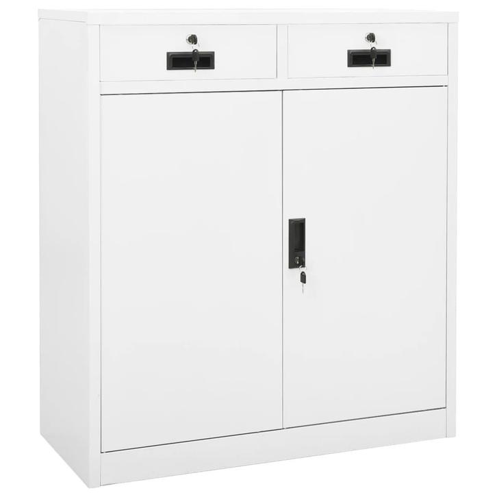 vidaXL Kantoorkast 90x40x102 cm staal wit, Huis en Inrichting, Kasten | Overige, Nieuw, Verzenden