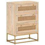 vidaXL Commode 55x30x76 cm bois massif de manguier et, Maison & Meubles, Verzenden, Neuf