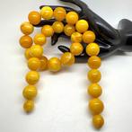 Oude volledige steen natuurlijke barnsteen kralen ketting, Antiek en Kunst