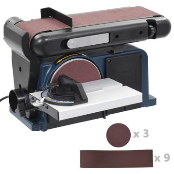 vidaXL Vlak- en bandschuurmachine elektrisch 370 W 150 mm, Doe-het-zelf en Bouw, Verzenden, Nieuw