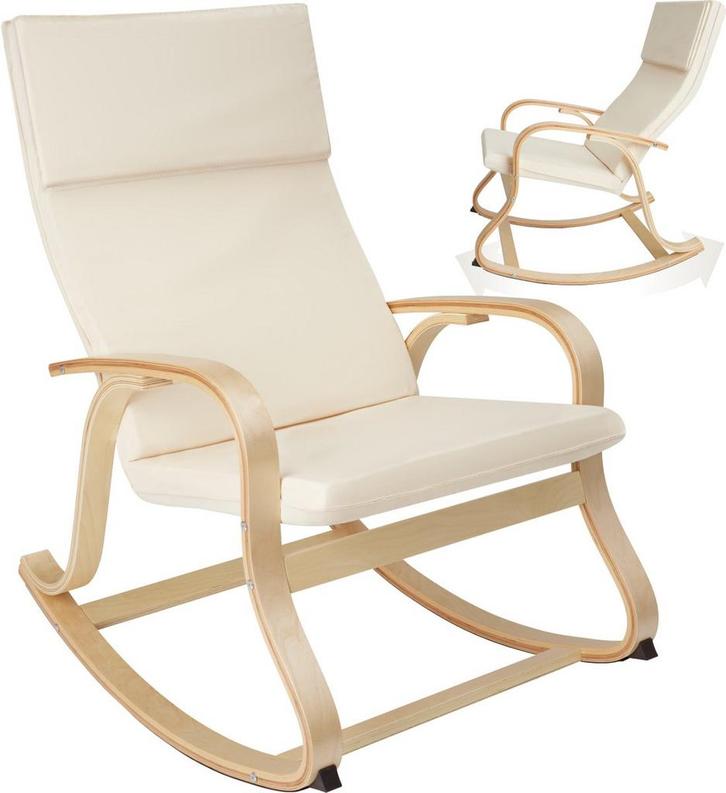 tectake® Schommelstoel met Armleuningen - Relaxstoel - Faute, Huis en Inrichting, Fauteuils, Nieuw, Verzenden