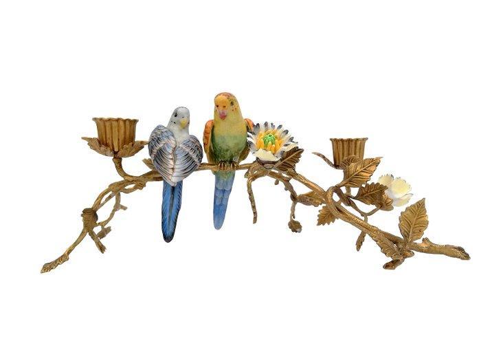 Kaarsenhouder - Brons, Porselein, Antiquités & Art, Antiquités | Meubles | Tables