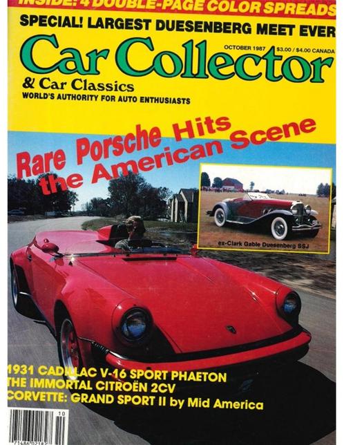 1987 CAR COLLECTOR AND CAR CLASSICS MAGAZINE 10 ENGELS, Boeken, Auto's | Folders en Tijdschriften, Ophalen of Verzenden
