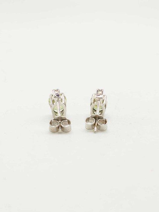 Zonder Minimumprijs - Cocktail oorbellen - 18 karaat Witgoud, Handtassen en Accessoires, Antieke sieraden