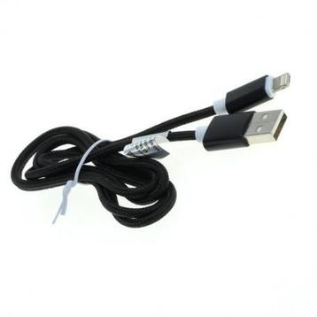 2-in-1 Datakabel iPhone / Micro-USB - Nylonmantel 1M Zwart