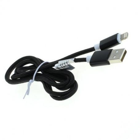 2-in-1 Datakabel iPhone / Micro-USB - Nylonmantel 1M Zwart, Télécoms, Télécommunications Autre, Envoi