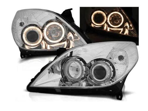 Angel Eyes koplampen Chrome geschikt voor Opel Vectra C, Auto-onderdelen, Verlichting, Nieuw, Opel, Verzenden