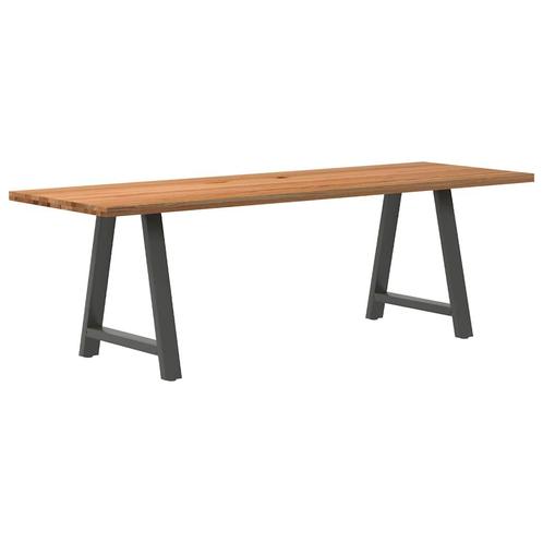 vidaXL Eettafel rechthoekig 240x80x74 cm massief eikenhout, Huis en Inrichting, Tafels | Eettafels, Nieuw, Verzenden
