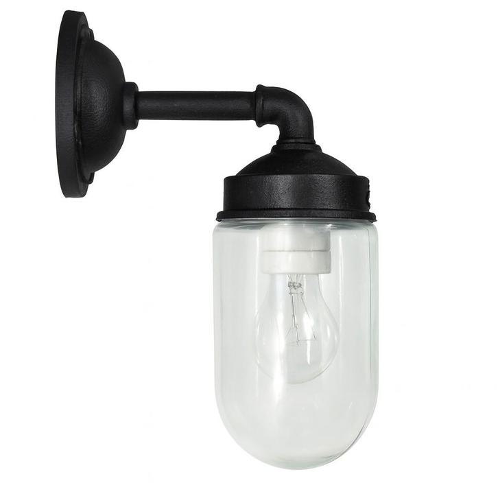 Stal- & Boerderijlampen Ninety Muurlamp Matt Zwart, Tuin en Terras, Buitenverlichting, Verzenden