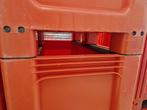 Palletbox 1000x600x662mm 260 liter gesloten oranje 2, Ophalen of Verzenden