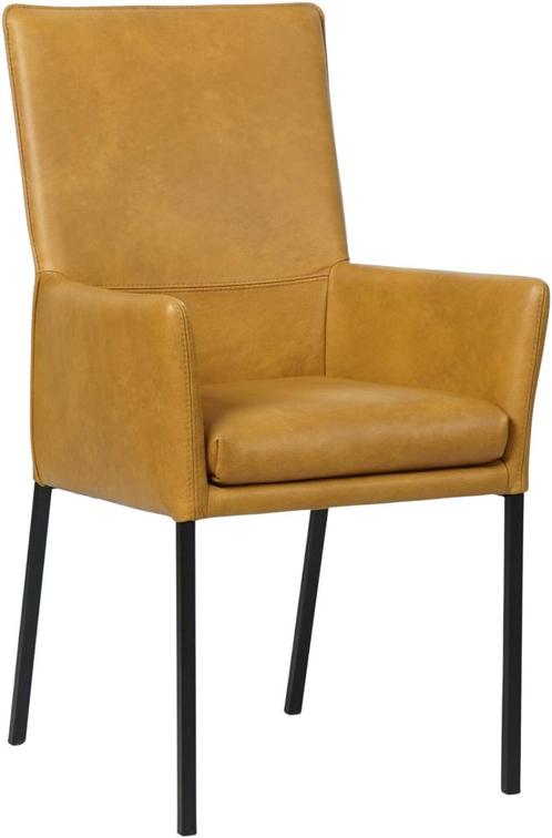 Leren eetkamerstoel - met armleuning - Echt leer, Modern,, Huis en Inrichting, Stoelen, Overige kleuren, Eén, Nieuw, Leer, Ophalen of Verzenden