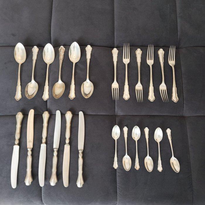Bestekset (24) - 6 Personen - .800 zilver - Wilkens zilveren, Antiek en Kunst, Antiek | Zilver en Goud