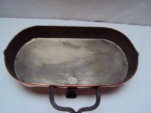 Lèche frite signé GOARDERE cuivre étamé - Pan - Koper, IJzer, Antiek en Kunst, Antiek | Keukengerei