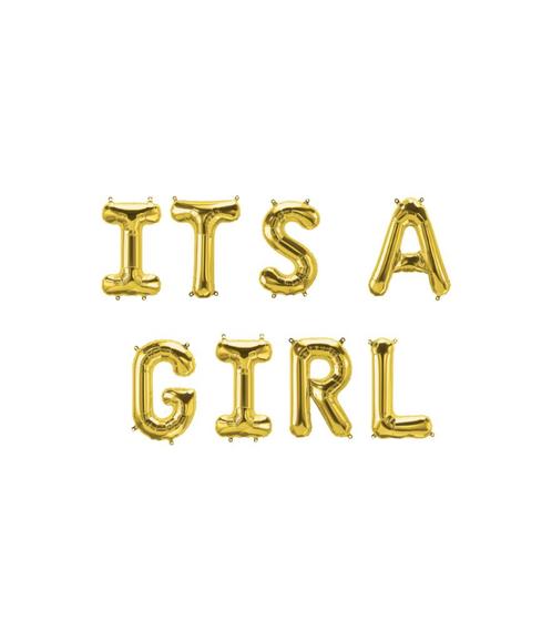 Gouden Ballonnen Set Its A Girl 1,9m, Hobby & Loisirs créatifs, Articles de fête, Envoi
