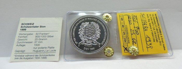 Zwitserland. 50 Francs 1999 Tiro federale, Sion (Zonder, Postzegels en Munten, Munten | Europa | Niet-Euromunten