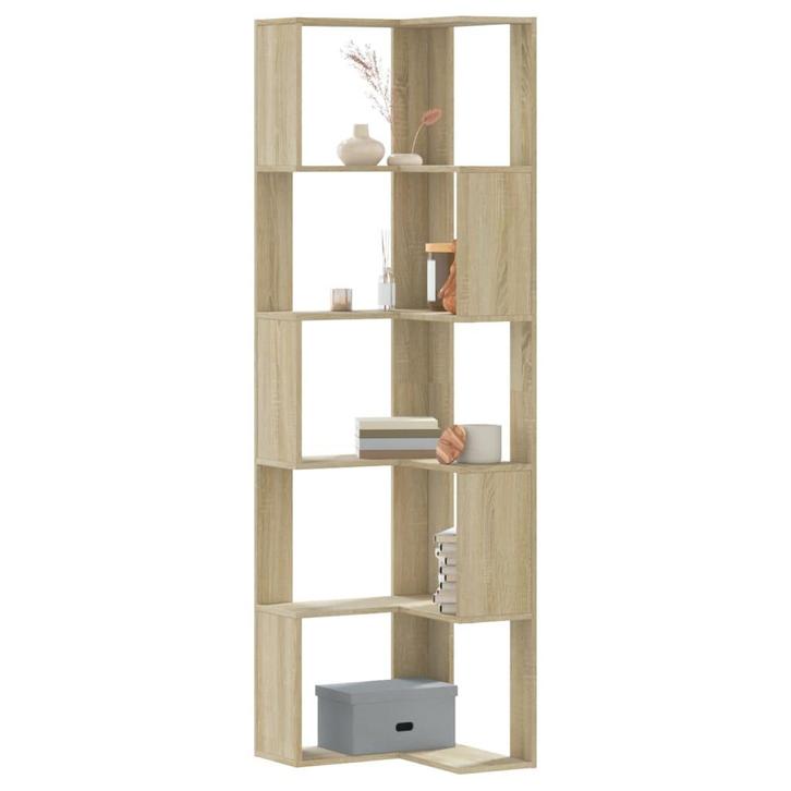 vidaXL Boekenkast 5-laags hoek 50x50x179 cm bewerkt hout, Huis en Inrichting, Kasten | Boekenkasten, Nieuw, Verzenden