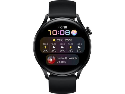 Huawei Watch 3 - Smartwatch - eSIM - 46mm - Zwart, Huis en Inrichting, Woonaccessoires | Overige, Nieuw, Verzenden