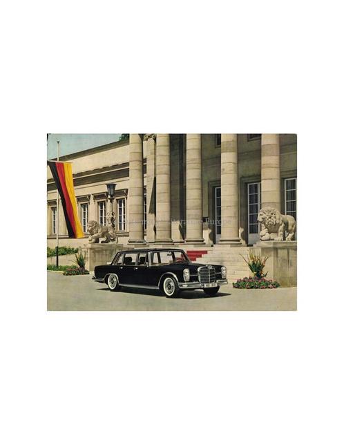 1963 MERCEDES BENZ 600 LEAFLET ENGELS, Boeken, Auto's | Folders en Tijdschriften, Ophalen of Verzenden