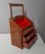 Boîte à bijoux - Bois - Vitrine,capitonnée 70/80