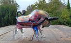 sculptuur, Handgemaakt glazen stier - 13 cm - glas massief