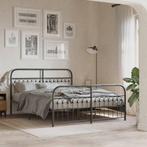vidaXL Bedframe met hoofd- en voeteneinde metaal zwart, Huis en Inrichting, Slaapkamer | Bedden, Verzenden, Nieuw