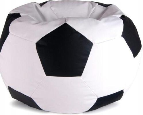 Voetbaldesign Zitzak - Duurzaam Ecoleer - Ø 90 cm - Zwart.., Huis en Inrichting, Zitzakken, Zwart, Nieuw, Zitzak, Ophalen of Verzenden