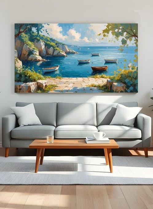 LuisonArt - Notte Stellata ad Amsterdam - AI - XXL, Antiek en Kunst, Kunst | Designobjecten