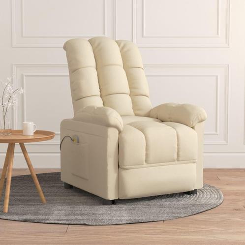 vidaXL Massagestoel stof crèmekleurig, Huis en Inrichting, Stoelen, Nieuw, Verzenden