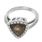 Ring - 18 karaat Witgoud - 3.13ct. tw. Quartz - Diamant, Nieuw