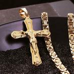 Superbe Pendentif Croix avec sa Superbe Chaine Byzantine !, Avec strass, Ophalen of Verzenden, Neuf