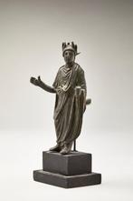 Oud-Romeins Brons Schitterend standbeeld van keizer