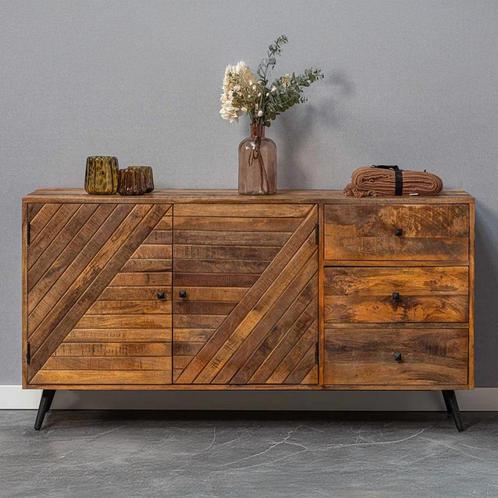 Dressoir Mangohout Fiona 165 cm, Huis en Inrichting, Kasten | Dressoirs, Nieuw, Overige houtsoorten, Verzenden