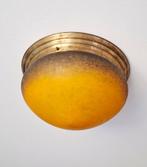 Plafonnier - Verre, Laiton - Art déco, Antiquités & Art